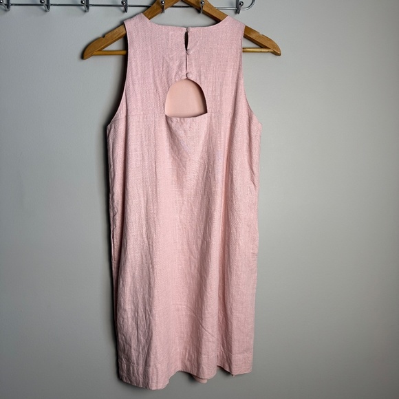 RW&Co. Women's Sleeveless LINEN Blend Mini Shift Dress Cottage Pink Size Medium - Picture 3 of 14